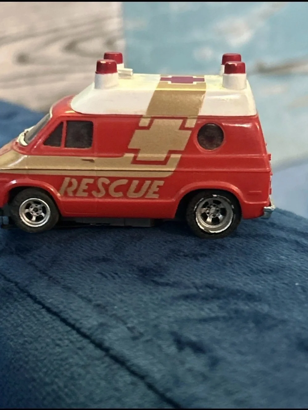 Vintage Aurora AFX HO Scale Dodge Rescue Van Slot Car Tested & Working